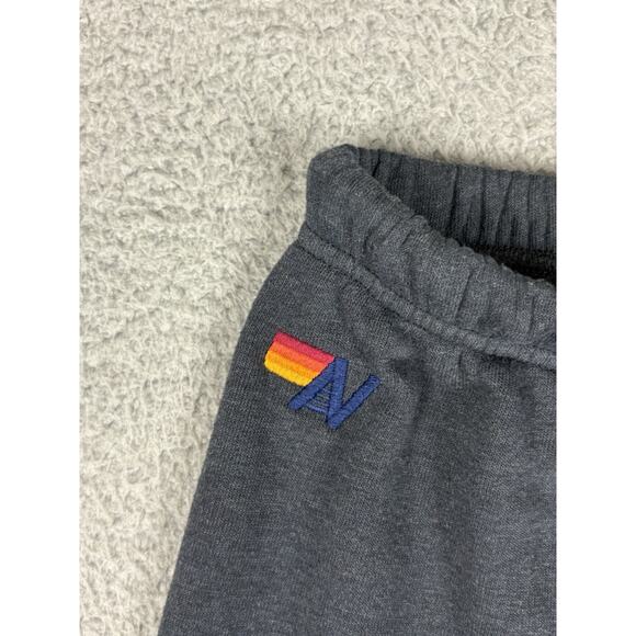 Aviator Nation Sweatpants Women’s XS Charcoal Gray Heart Stitch Lounge Jogger - Picture 5 of 10